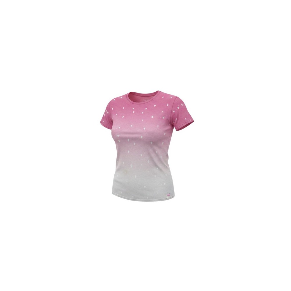 Hollister T-Shirt Womens Medium Pink White Good Ombre Polka Dot Must-Have Tee